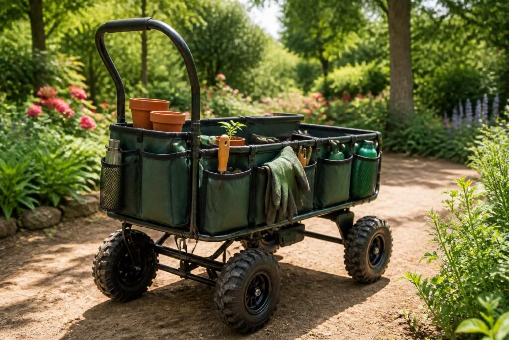 découvrez nos chariots de jardinage pratiques, conçus pour faciliter vos déplacements et transporter vos outils et plantes en toute simplicité lors de vos travaux en extérieur.