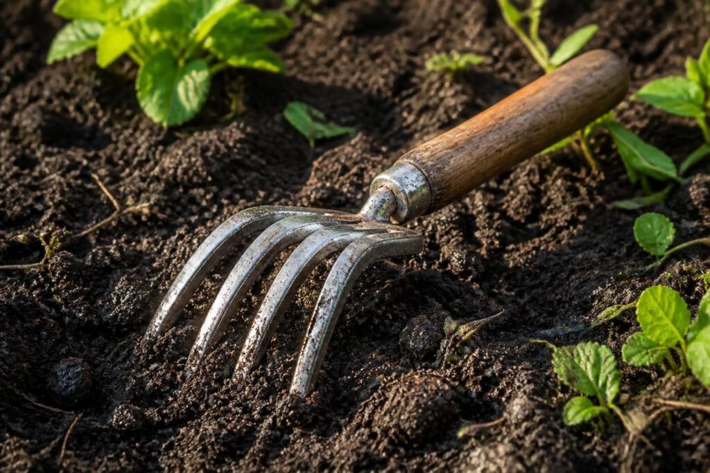 découvrez la griffe de jardinage, l'outil indispensable pour entretenir et ameublir votre sol facilement, afin de favoriser la croissance de vos plantes et garder un jardin en pleine santé.