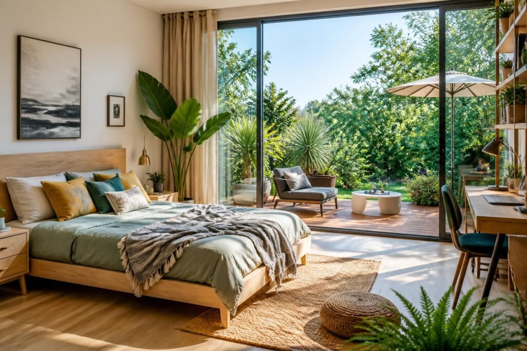 découvrez des idées déco pour créer un espace harmonieux liant la chambre d'ado et le jardin, alliant confort intérieur et ambiance extérieure.