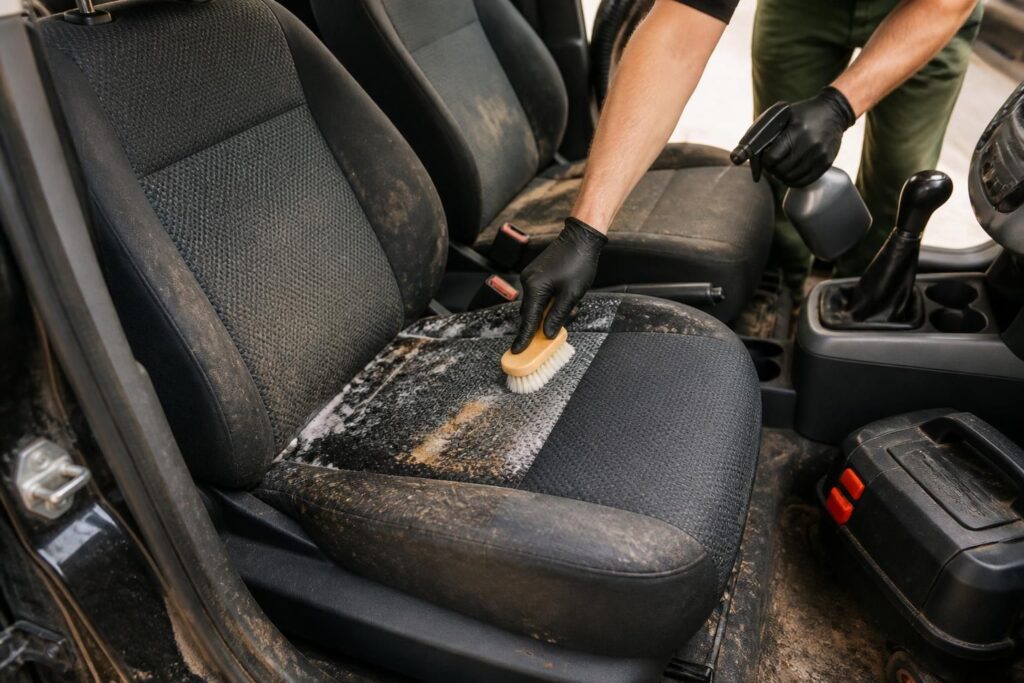 découvrez des méthodes efficaces pour nettoyer en profondeur les sièges de voiture en tissu très sales et leur redonner un aspect neuf rapidement.
