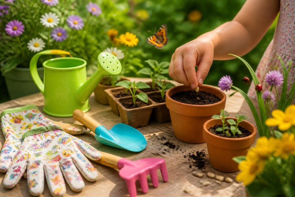 découvrez notre kit jardinage enfant, idéal pour éveiller les petits à la nature grâce à des activités ludiques et éducatives en plein air.