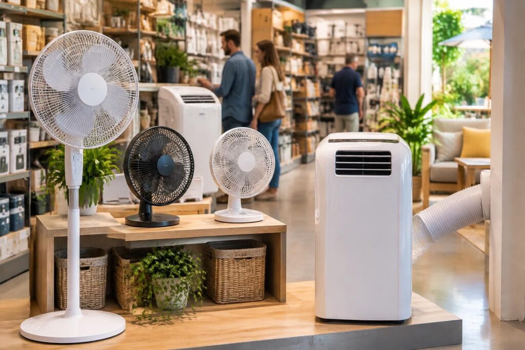 découvrez les magasins weldom et profitez des offres sur les ventilateurs et climatiseurs pour rester au frais tout l’été.